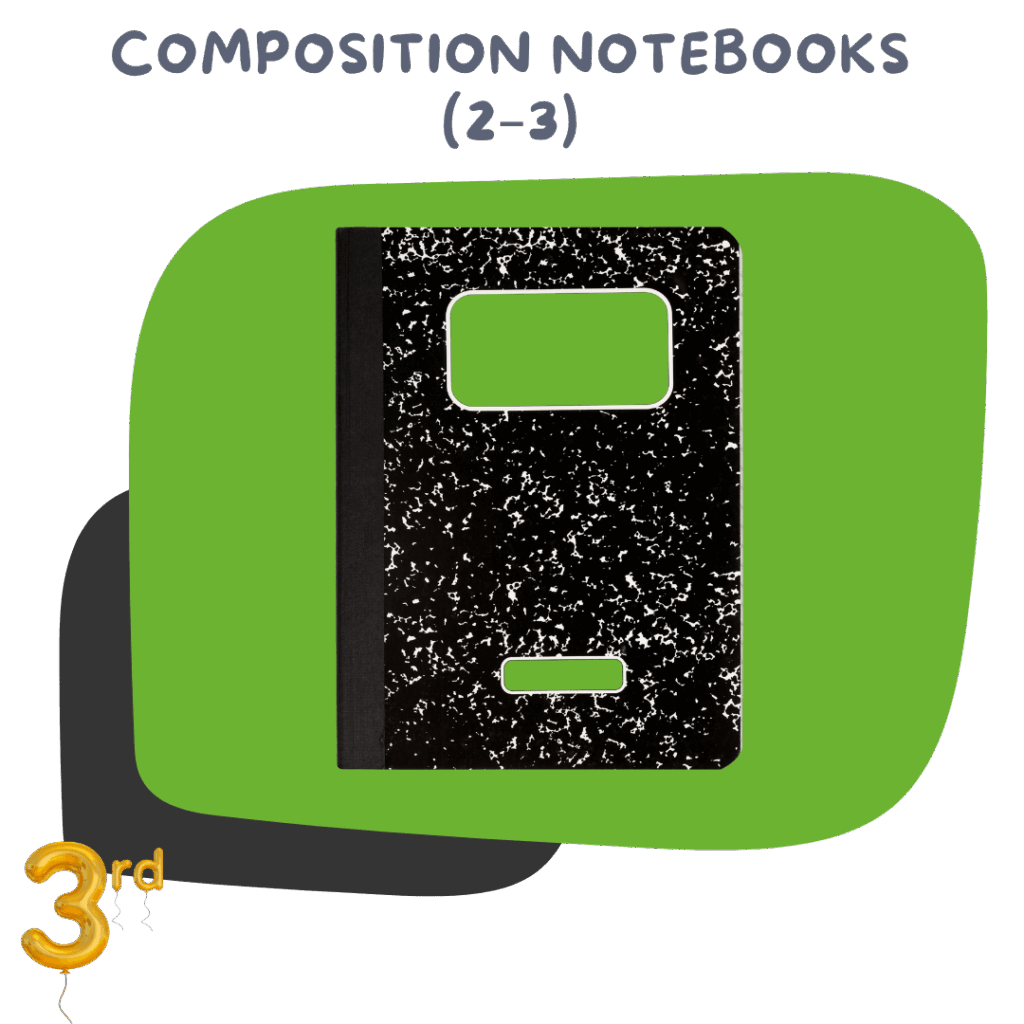 Composition Notebooks (2) – For journals and spelling practice