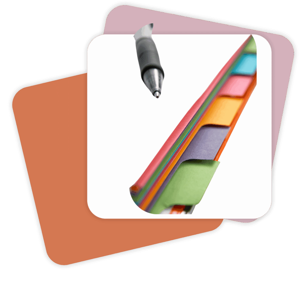 Dividers with Tabs (1 set) – To organize binder sections.