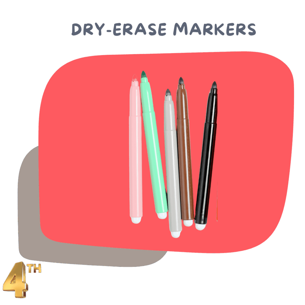 Dry-Erase Markers (low odor, 4-pack) – For classroom or personal mini whiteboards