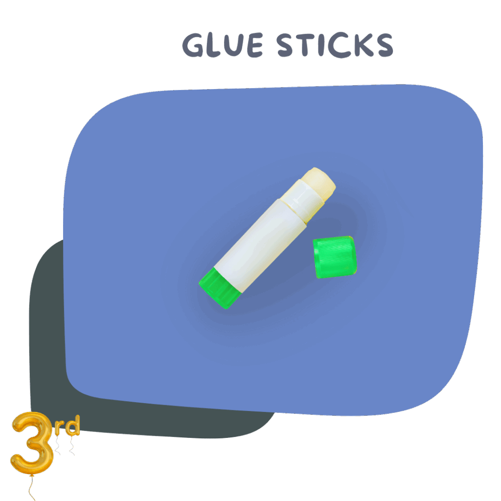 Glue Sticks (4–6) – Mess-free gluing for projects