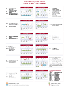GCPS Gwinnett School County Calendar 26-27