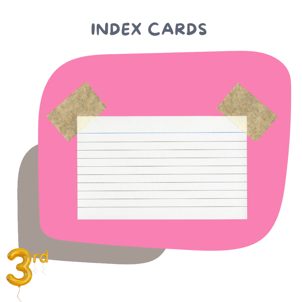 Index cards (ruled, 100 pack)