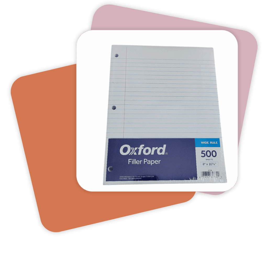 Loose-Leaf College-Ruled Paper (1 pack) – For assignments and extra practice.