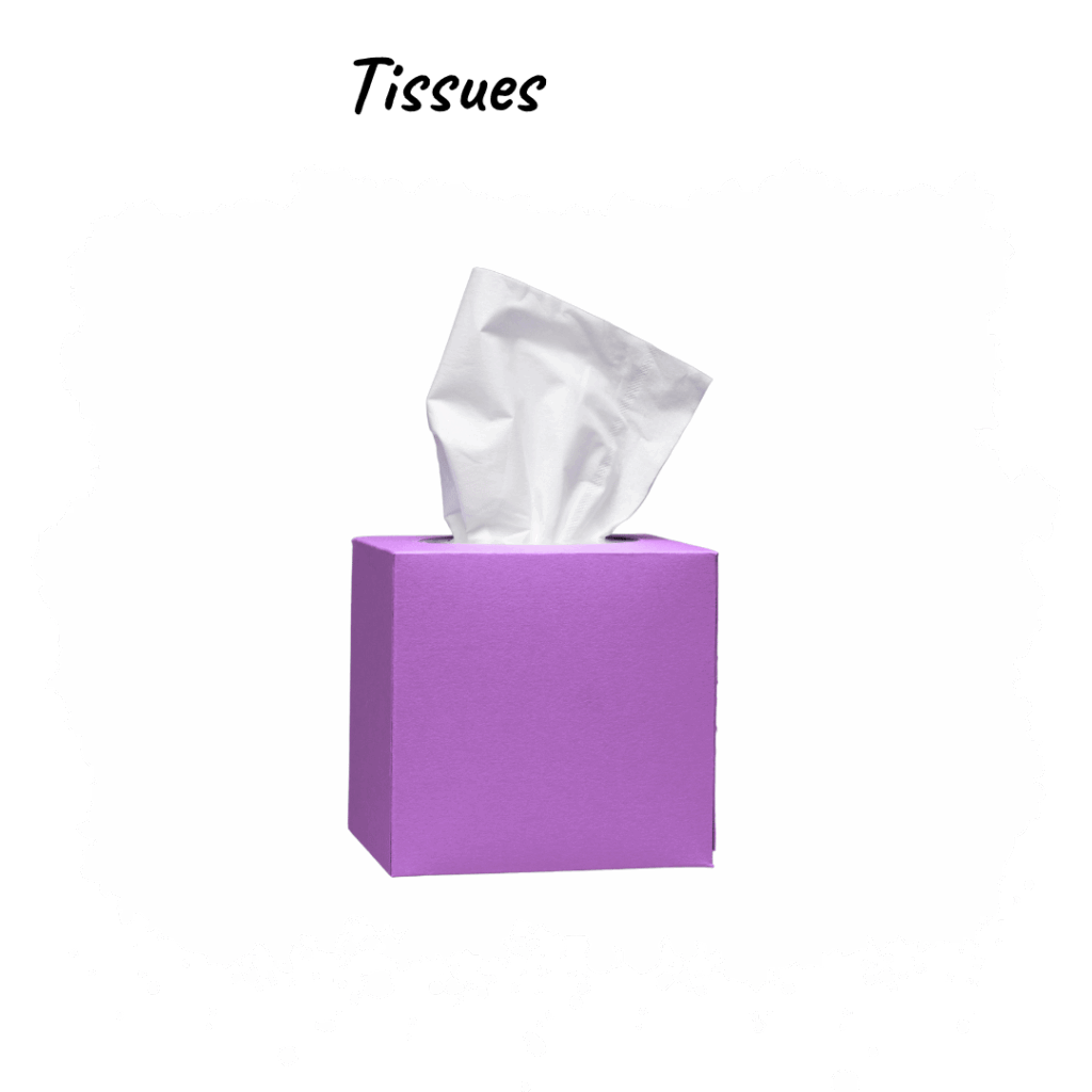 Tissues (1–2 boxes) – Keeps students prepared for everyday needs