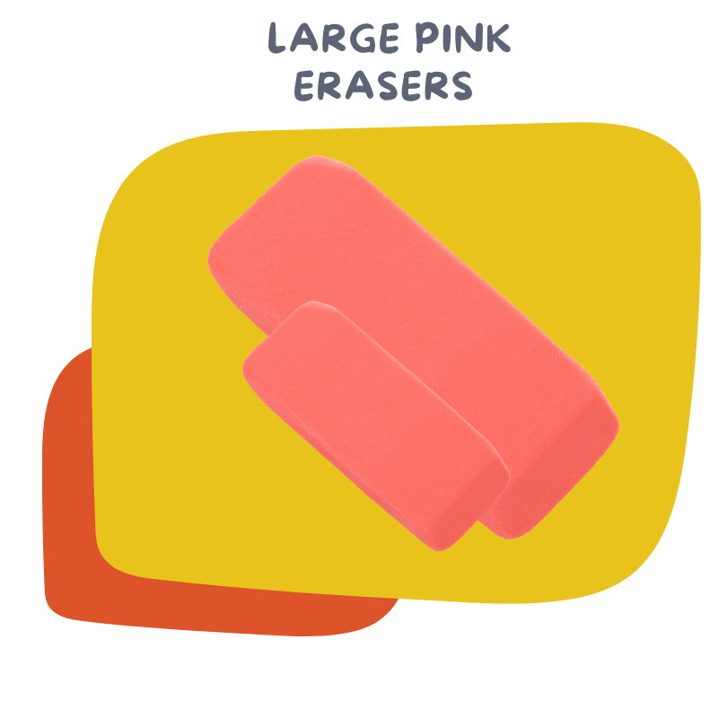 large pink erasers 1st Grade School Supply list
