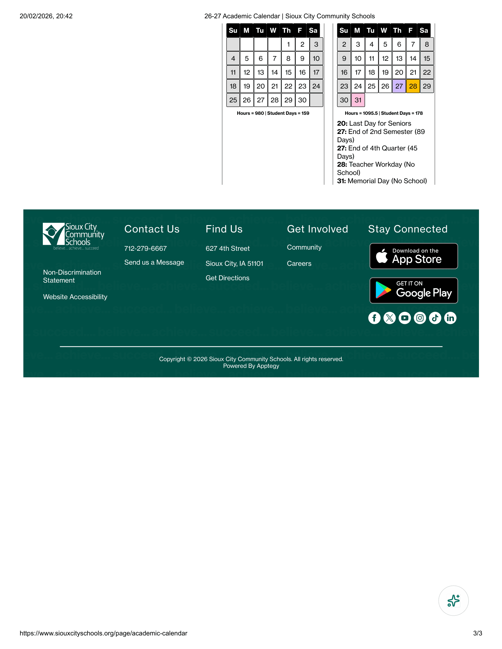 Sioux City Community Schools 26-27 Calendar Revised [PDF]