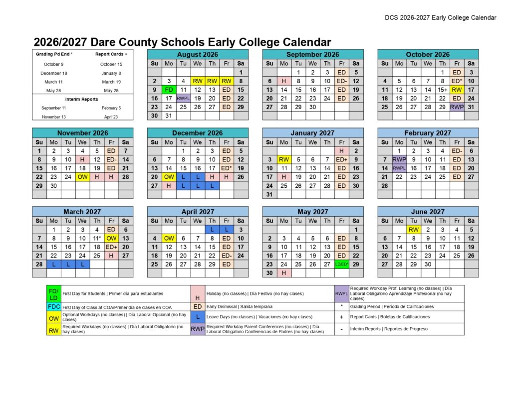 Dare County Schools Early College 2026-2027