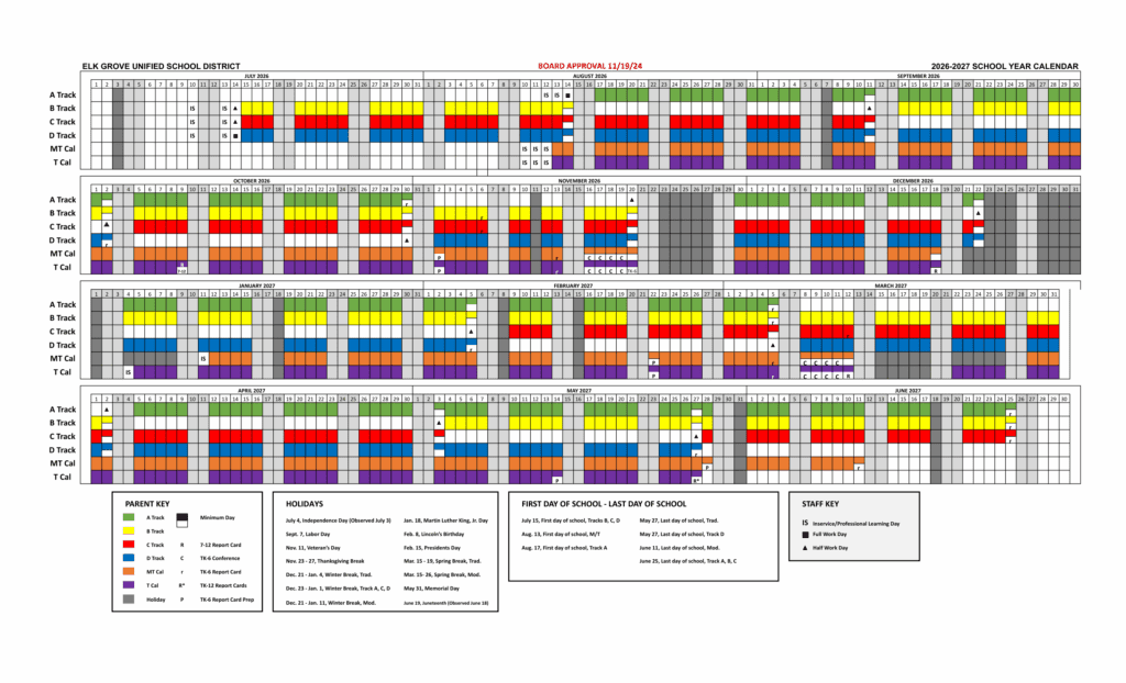 Elk Grove Unified School District 26-27 Calender