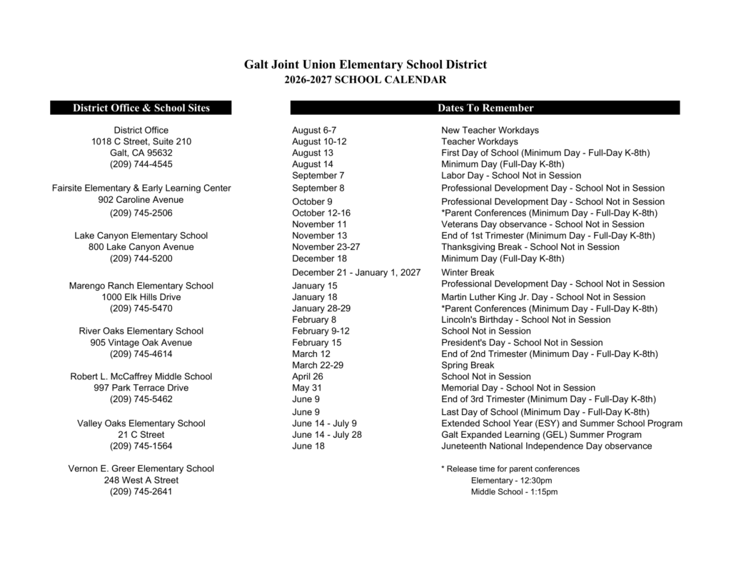 Galt Joint Union Elementary School District 26-27 Calender (2)