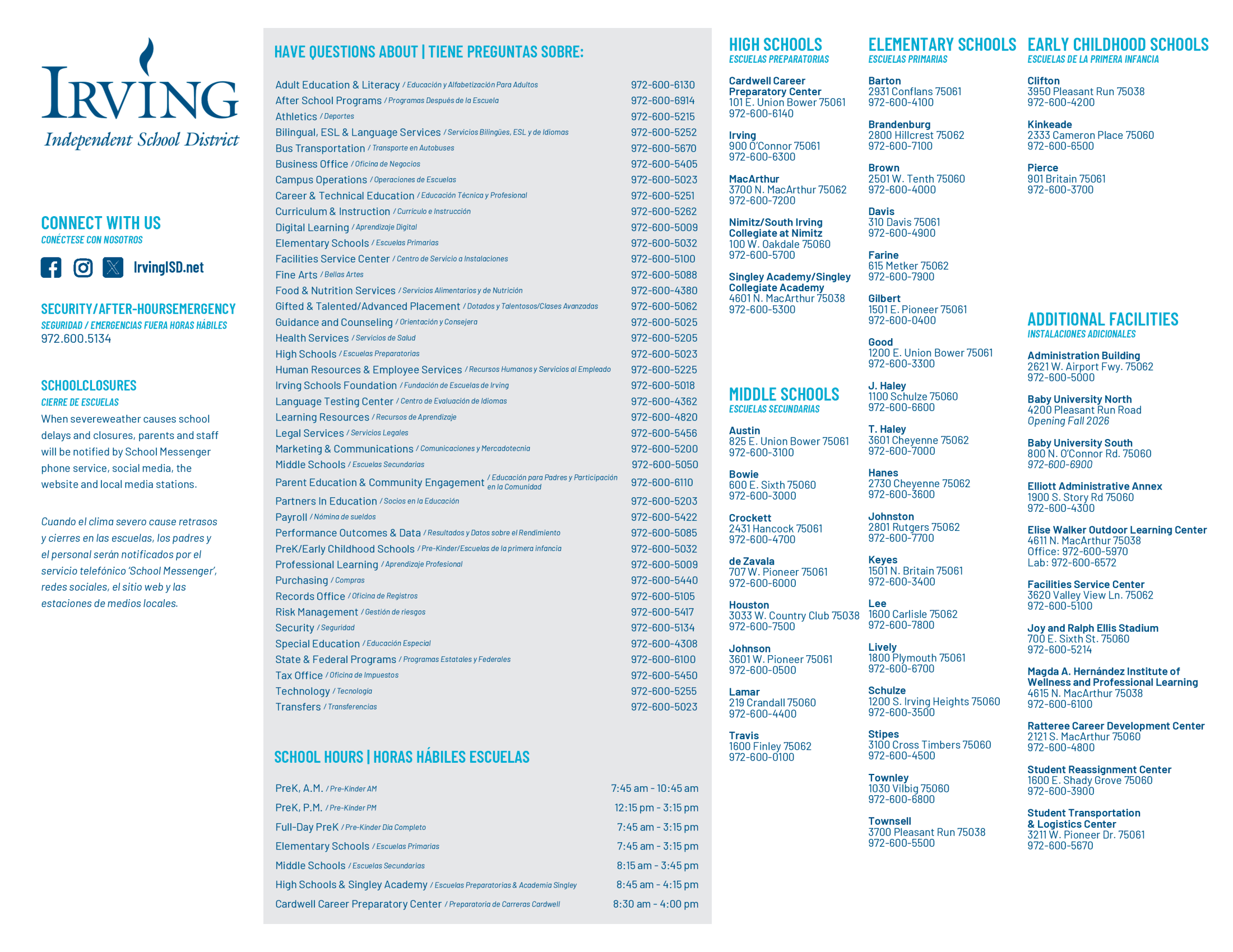 Irving ISD Calendar 26-27 Updated