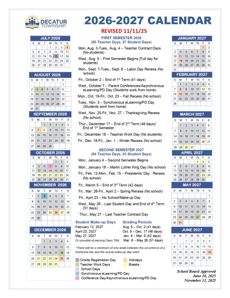 MSD of Decatur Township 2026-2027