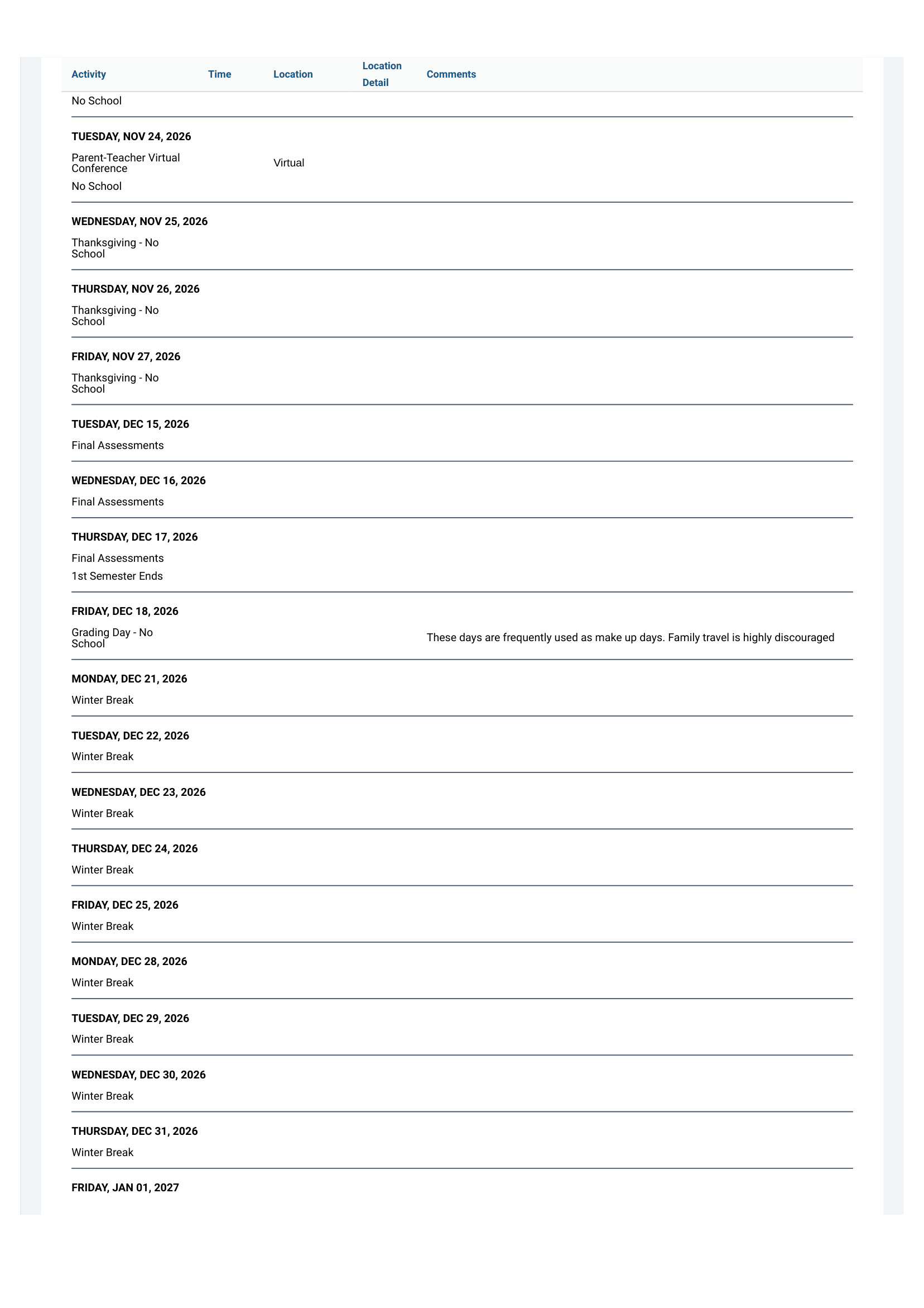 New Trier Township High School District 203 Calendar 26-27 [PDF]