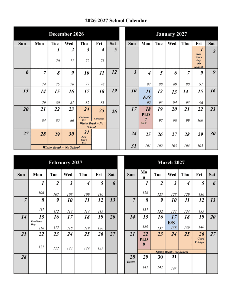 North Allegheny School District 26-27 Calendar (3)