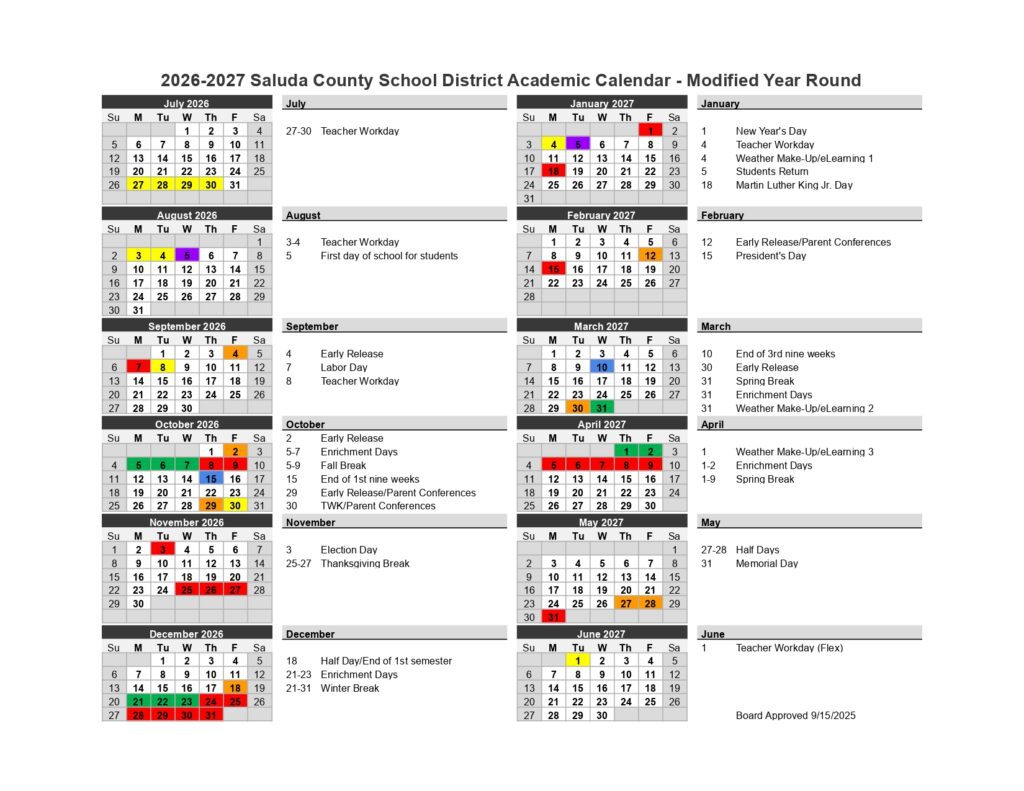 Saluda County School District2026-2027