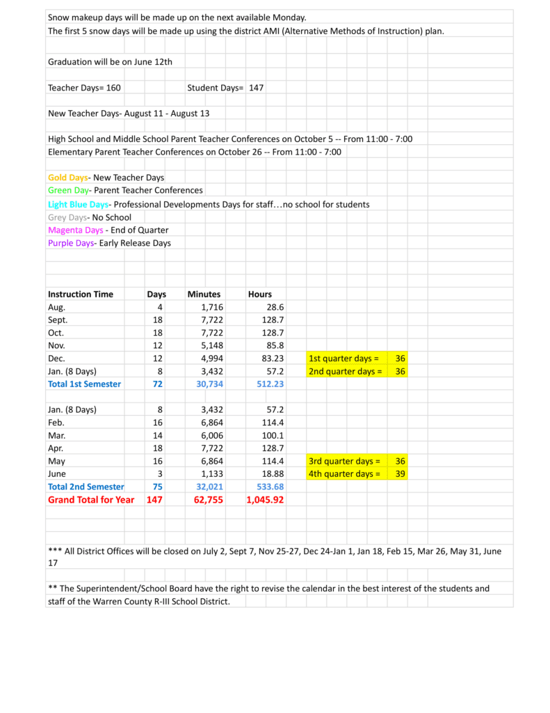 Warren County R-III School District 26-27 Calendar (2)