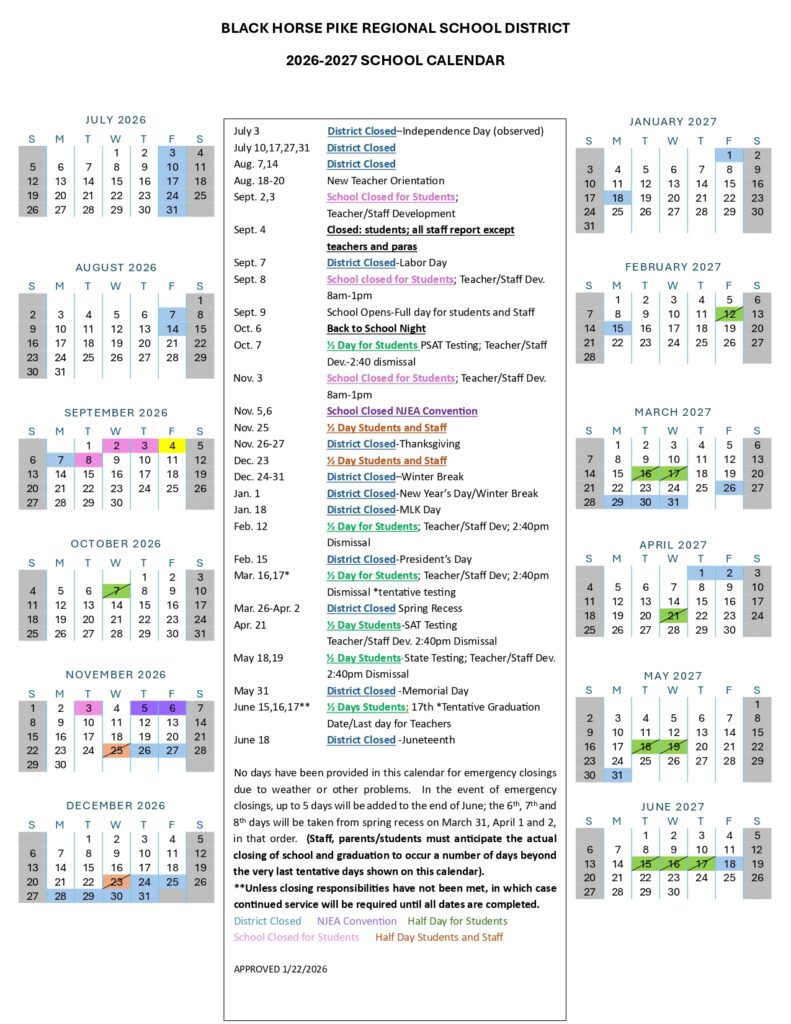 BLACK HORSE PIKE REGIONAL SCHOOL DISTRICT 2026-2027....2