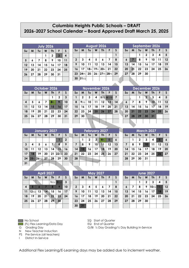 Columbia Heights Public Schools 26-27 Calendar (1)