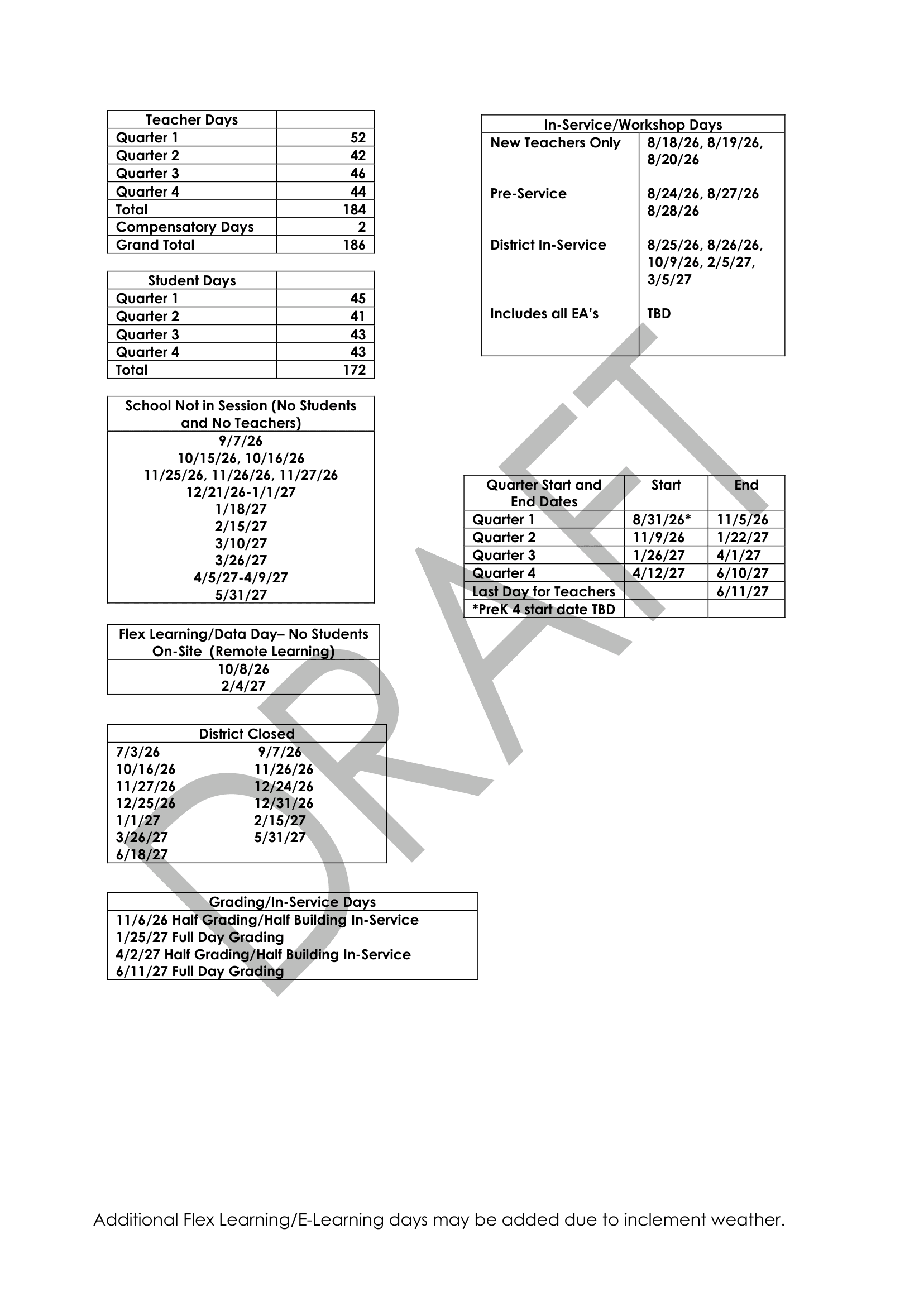 Columbia Heights Public Schools MN 26-27 Calendar [PDF] 