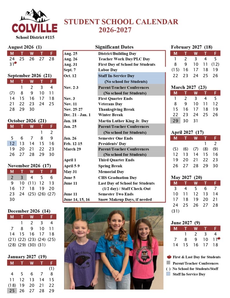 Colville School District #115 2026-2027