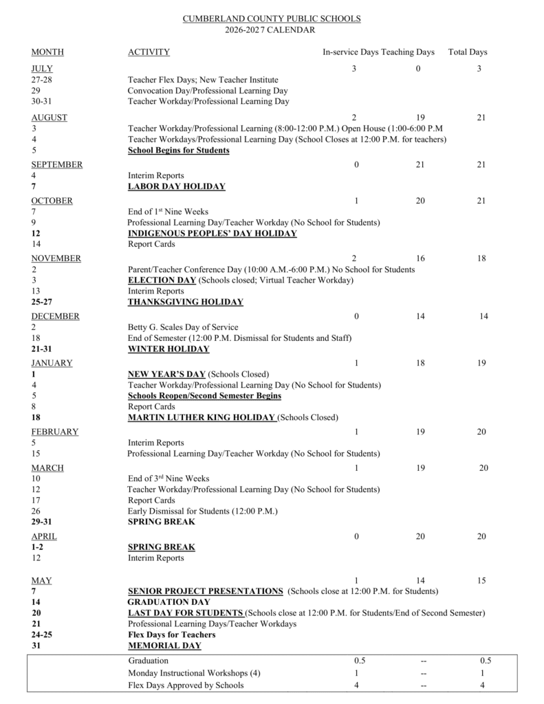 Cumberland County Public Schools 26-27 Calendar (2)