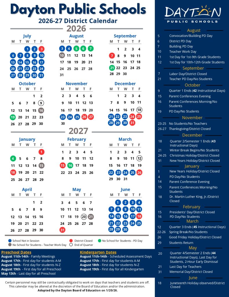 Dayton Public Schools 2026-27