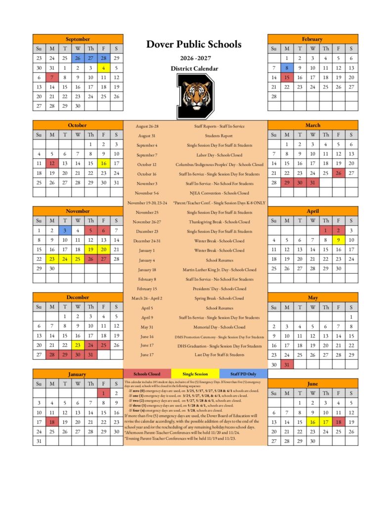 Dover Public Schools 2026-2027