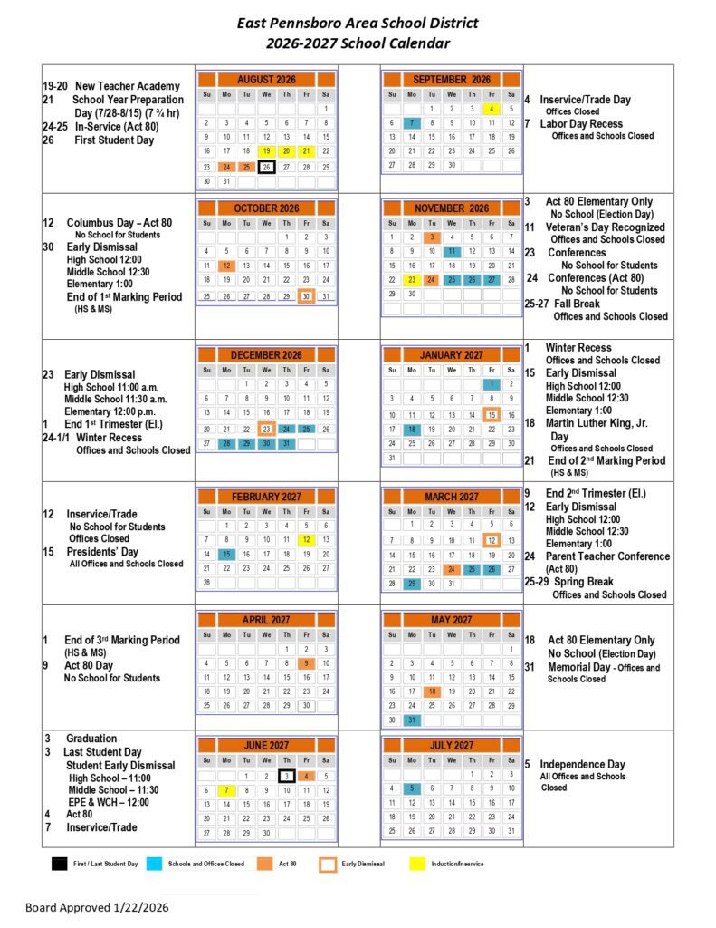 East Pennsboro Area School District 2026-2027...2