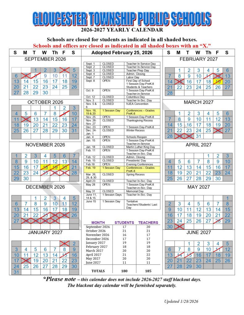 GLOUCESTER TOWNSHIP PUBLIC 2026-2027