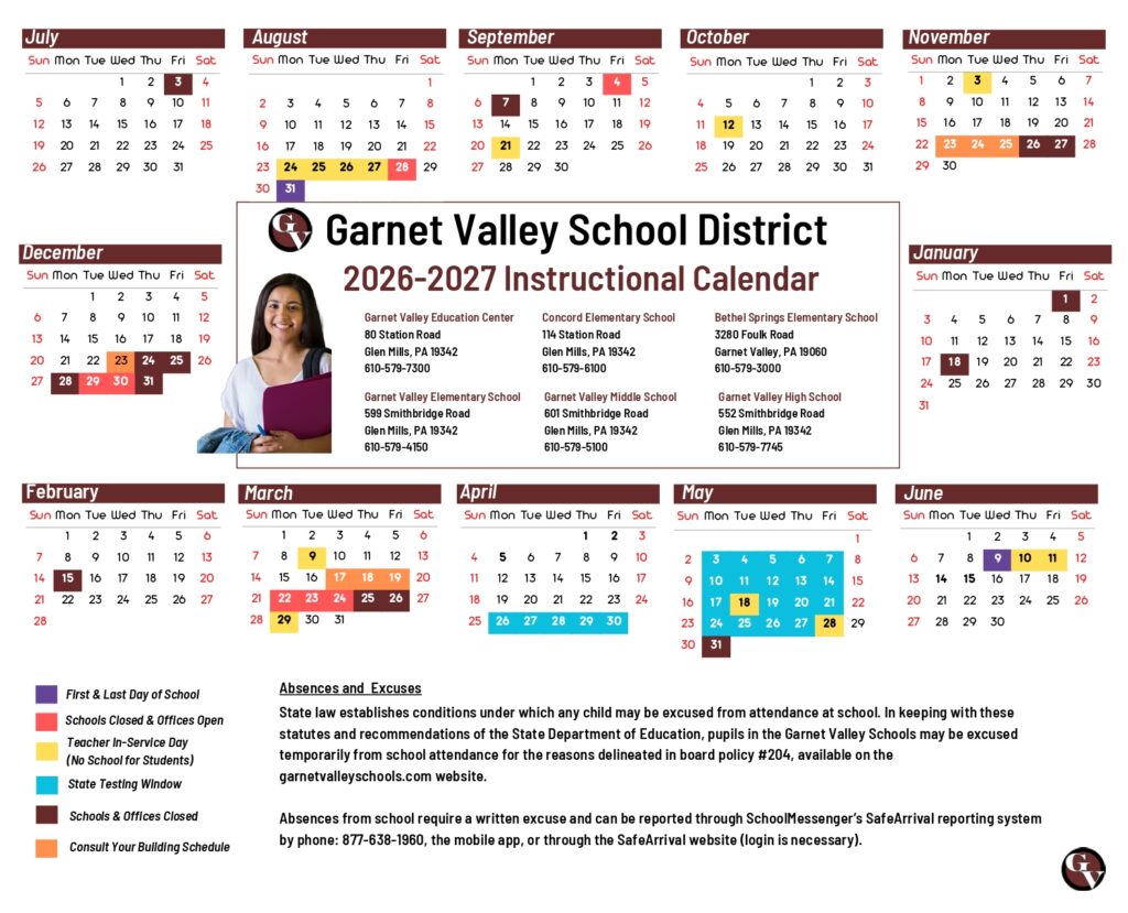 Garnet Valley School District 2026-2027....1