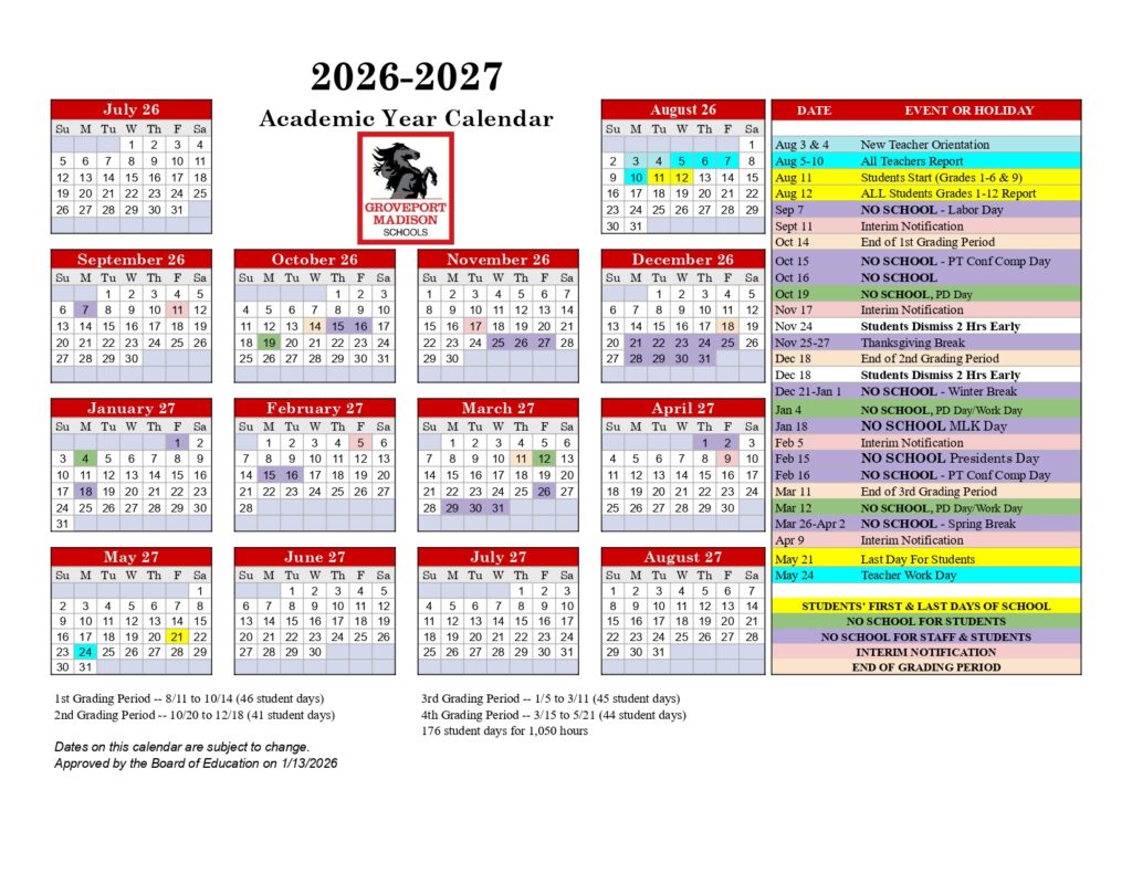 Groveport Madison Schools 2026-2027