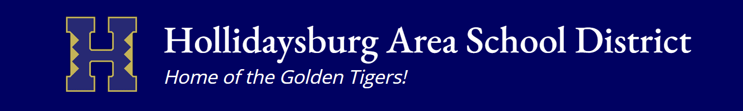 HOLLIDAYSBURG AREA SCHOOL DISTRICT PA Calendar 26-27 Updates Logo