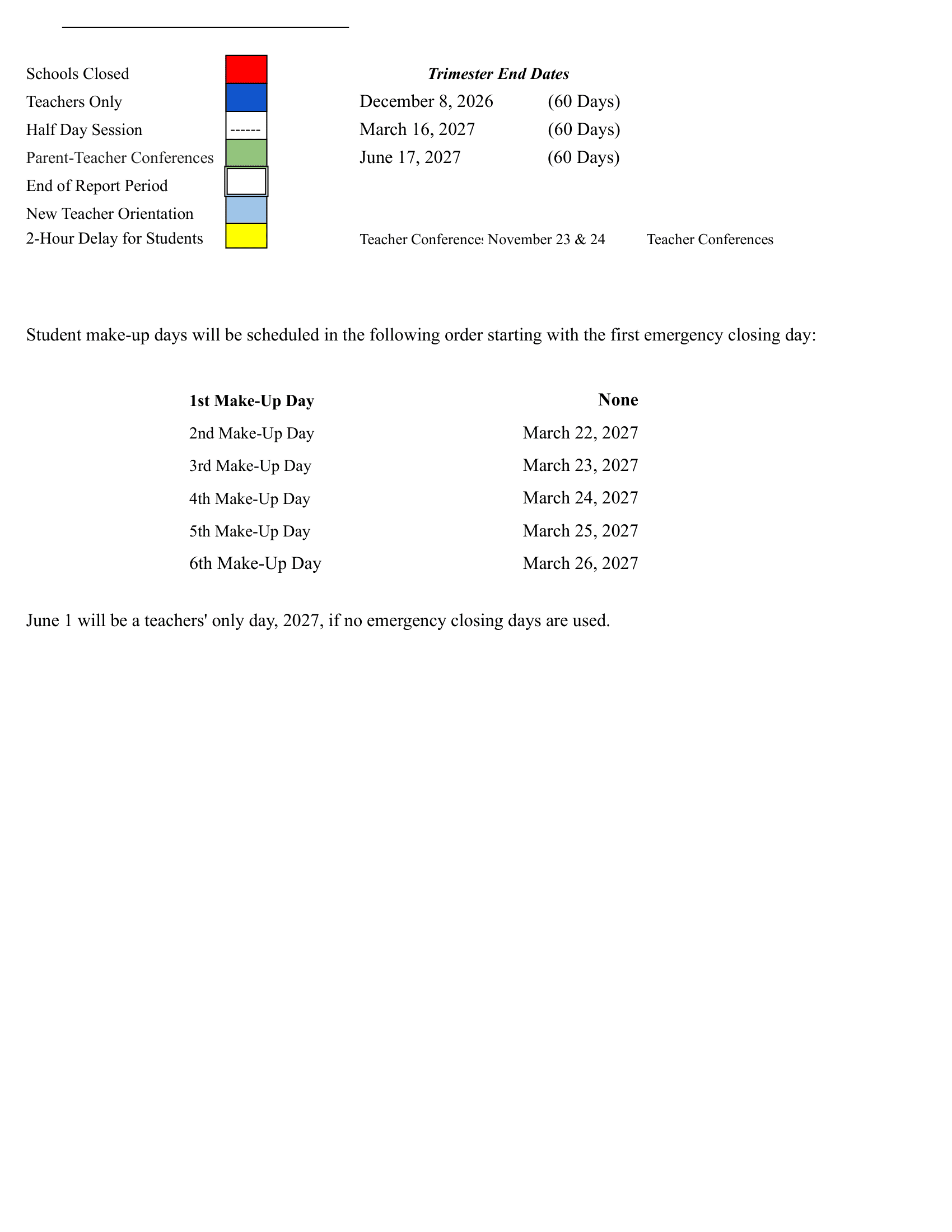 Haddonfield School District NJ Calendar 26-27 Updates