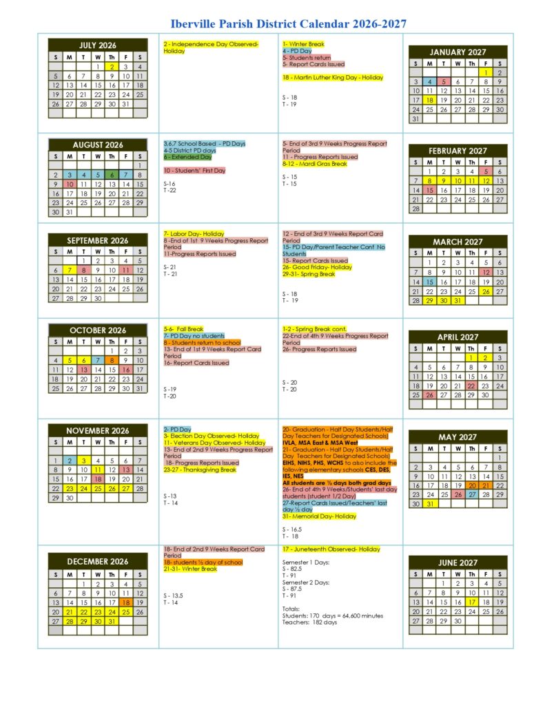 Iberville Parish District 2026-2027