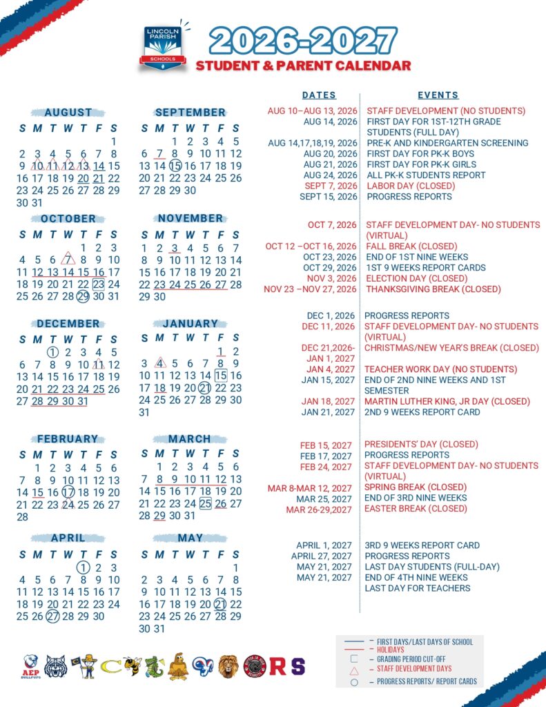 LINCOLN PARISH SCHOOLS 2026-2027