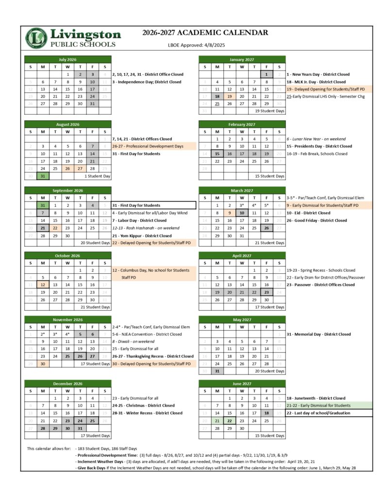 Livingston PUBLIC SCHOOLS