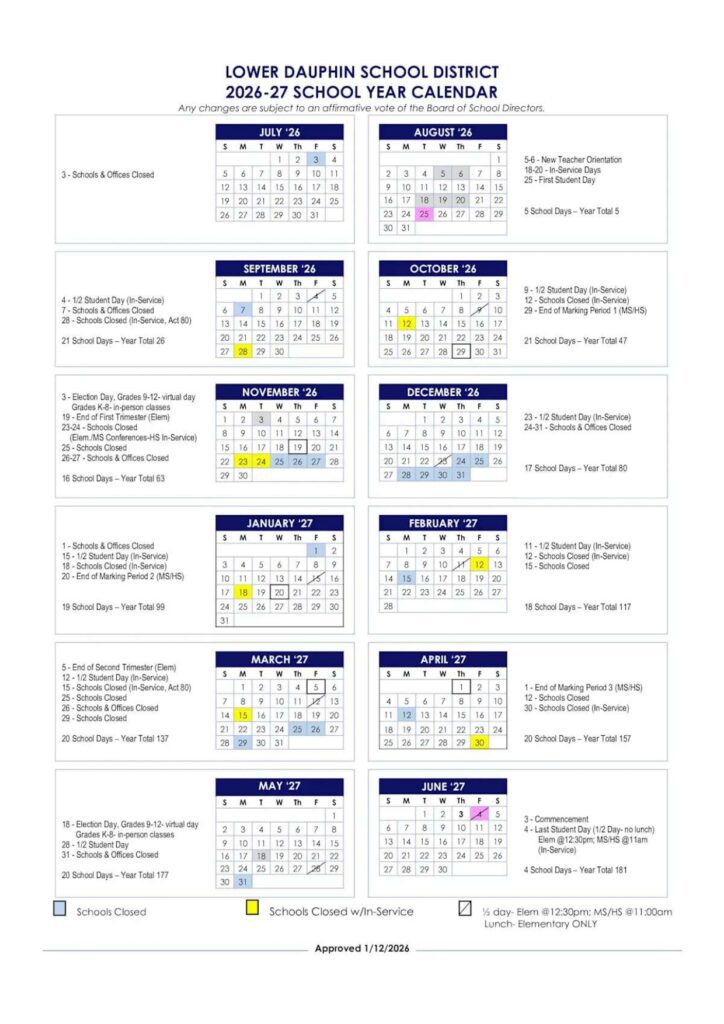 Lower Dauphin School District 2026-2027