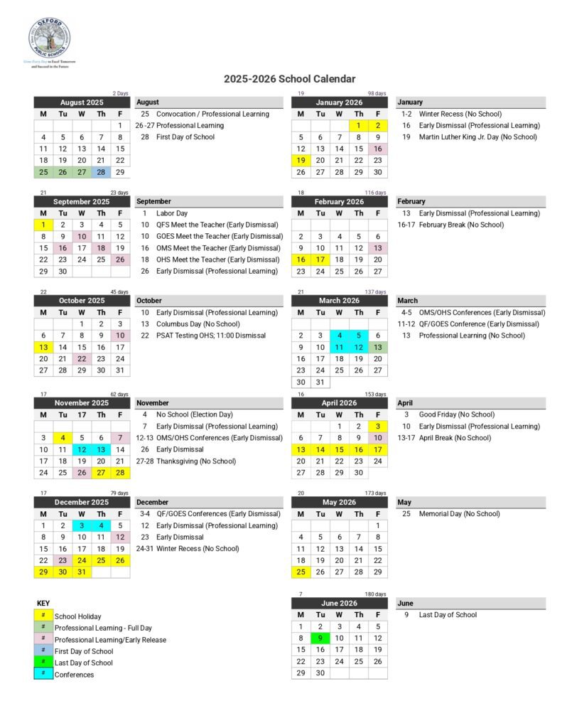 OXFORD PUBLIC SCHOOLS 2025-2026