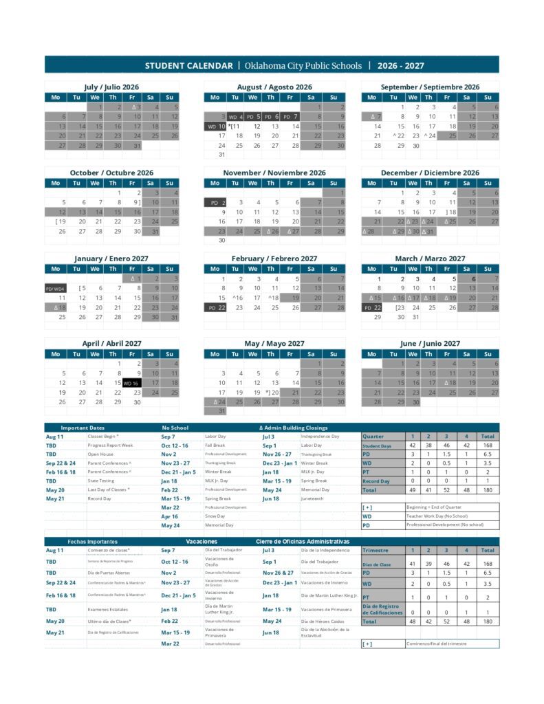 Oklahoma City Public Schools 2026-2027....1