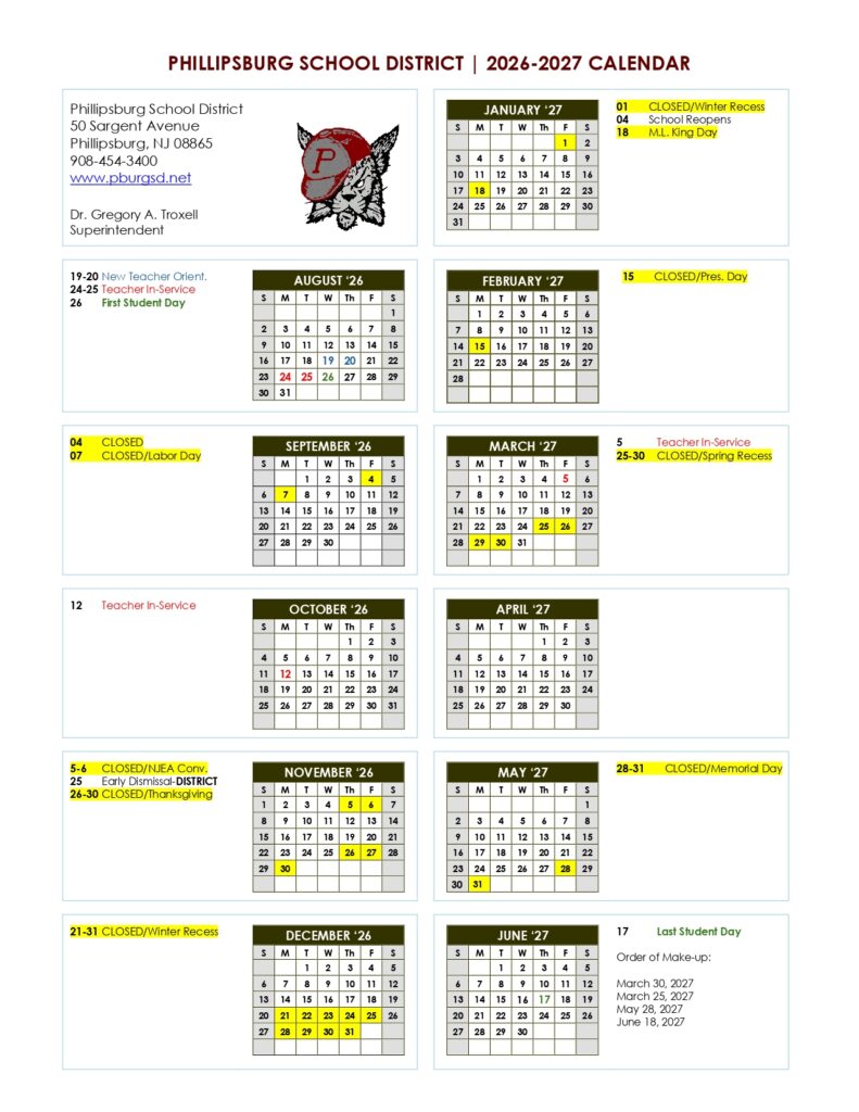 Phillipsburg School District 2026-2027