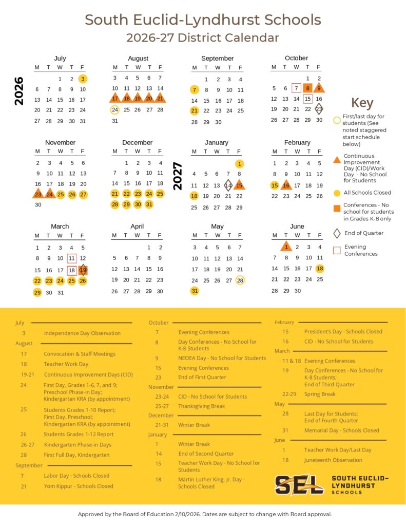 South Euclid-Lyndhurst Schools 2026-2027