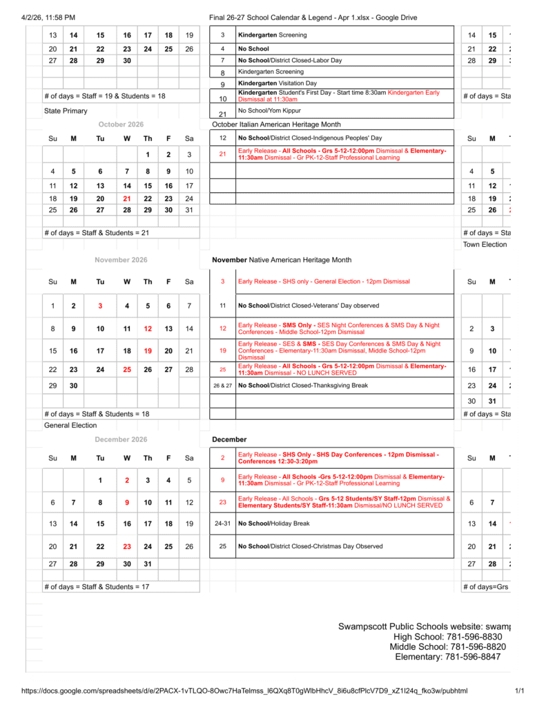 Swampscott Public Schools ma