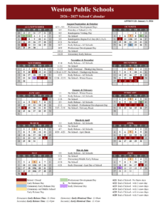 Weston Public Schools 26-27 Calendar (1)