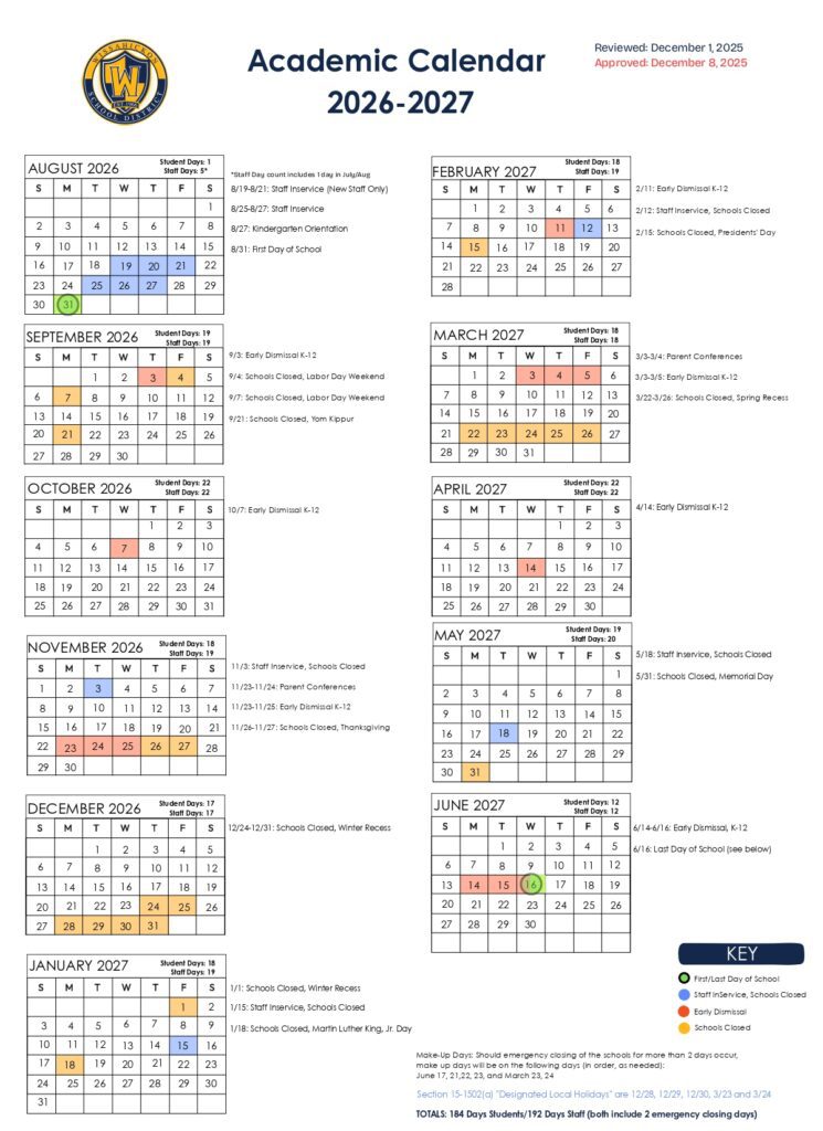 Wissahickon School District 2026-2027