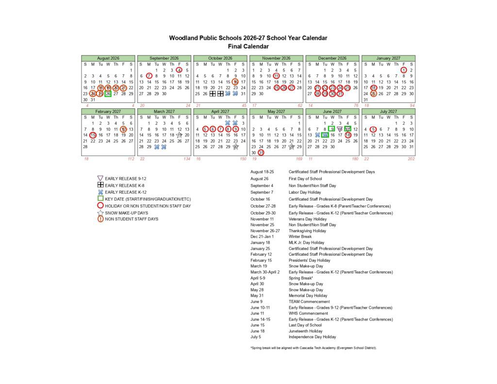 Woodland Public Schools 2026-27