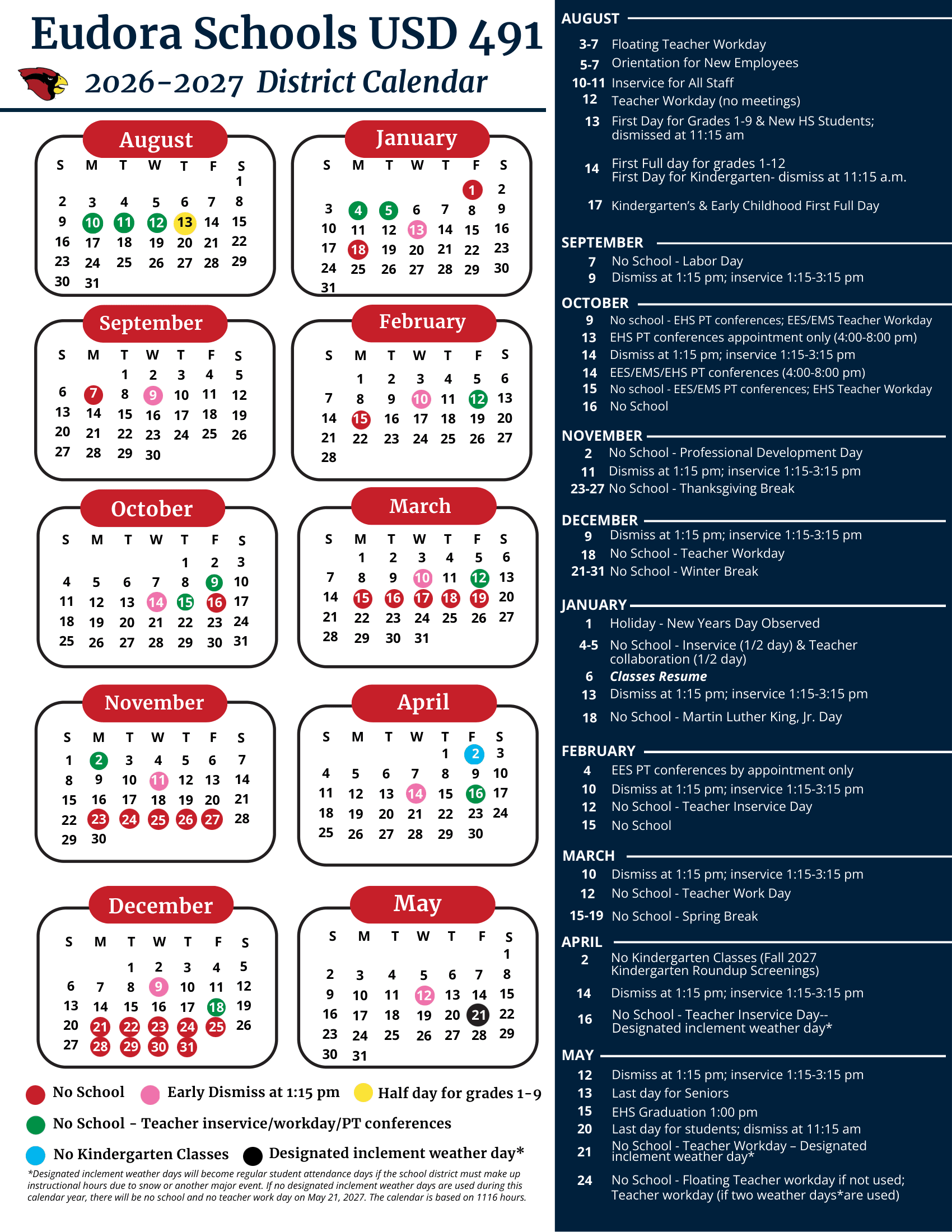 Eudora USD 491 Calendar 26-27 Revised